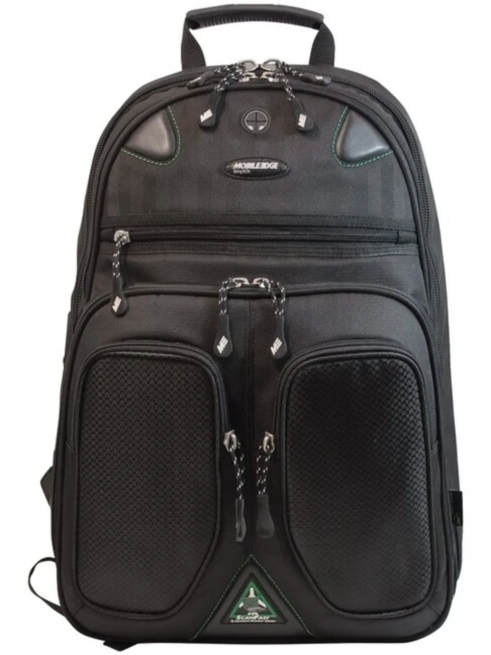 Mobile Edge Black Men's Backpack with Multiple Front Pockets